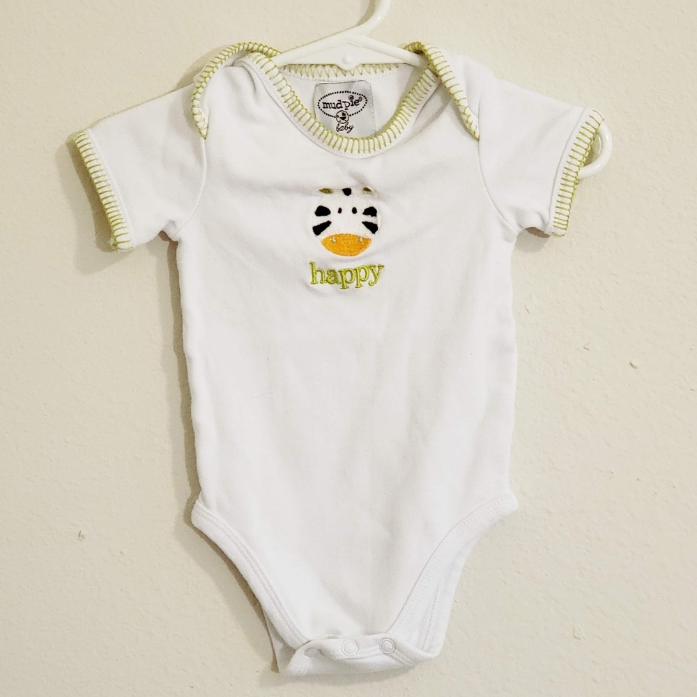 Mud Pie Zebra Crawler - Bodysuit 0-6mo